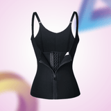 Modelador Feminino Cinta Redutora com Zíper e Alças - FRETE GRÁTIS